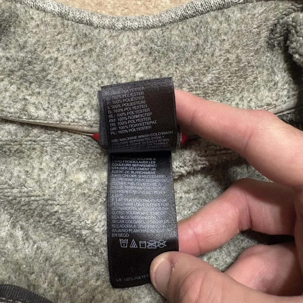 The North Face Fleece Pullover Mens XL Gray 1/4 Zip Mock Neck Hiking Outdoor